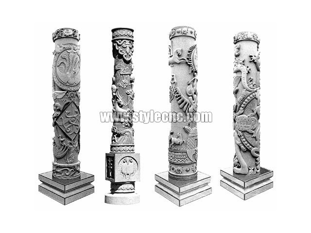 多頭3D數(shù)控stone carving machine for marble columns manufacturing 多頭3D數(shù)控stone carving machine for marble columns manufacturing