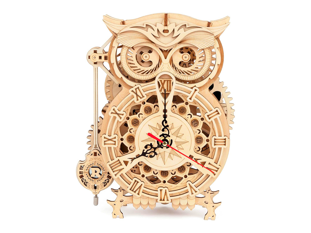 激光切割3D木貓頭鷹時(shí)鐘項(xiàng)目