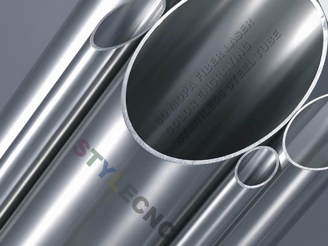 3DMOPA光纖激光在不銹鋼管上雕刻顏色