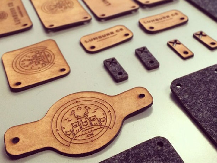 CO2 激光雕刻皮革標簽