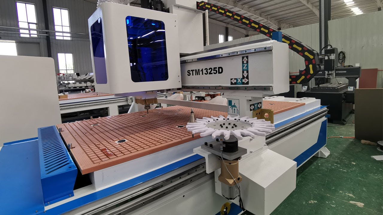 全自動(dòng)4x8木工數(shù)控機(jī)床帶換刀裝置 全自動(dòng)4x8木工數(shù)控機(jī)床帶換刀裝置